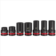 Load image into Gallery viewer, Milwaukee Tool SHOCKWAVE Impact Duty 1&rdquo; Drive 7PC MM &amp; SAE Wheel Service Socket PACKOUT Set
