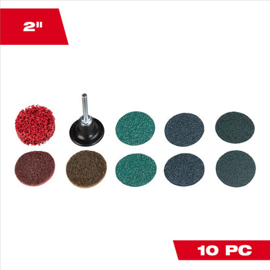 Milwaukee Tool 10 Piece 2 Inch Quick Change Disc Kit