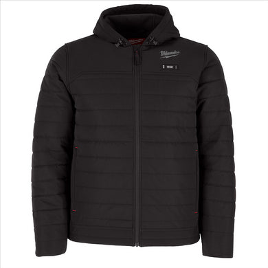 Milwaukee Tool M12 Heated Axis Hooded Jacket Kit with Hexon Heat Technology, S - Black